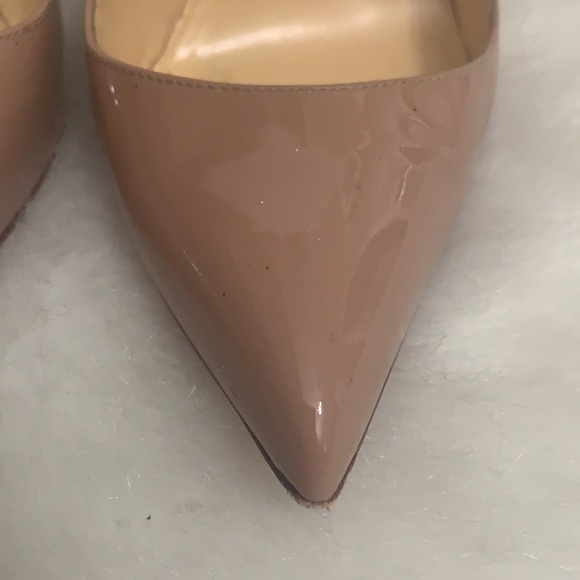 Christian Louboutin Nude Pointed Toe Heels - Picture 6 of 8